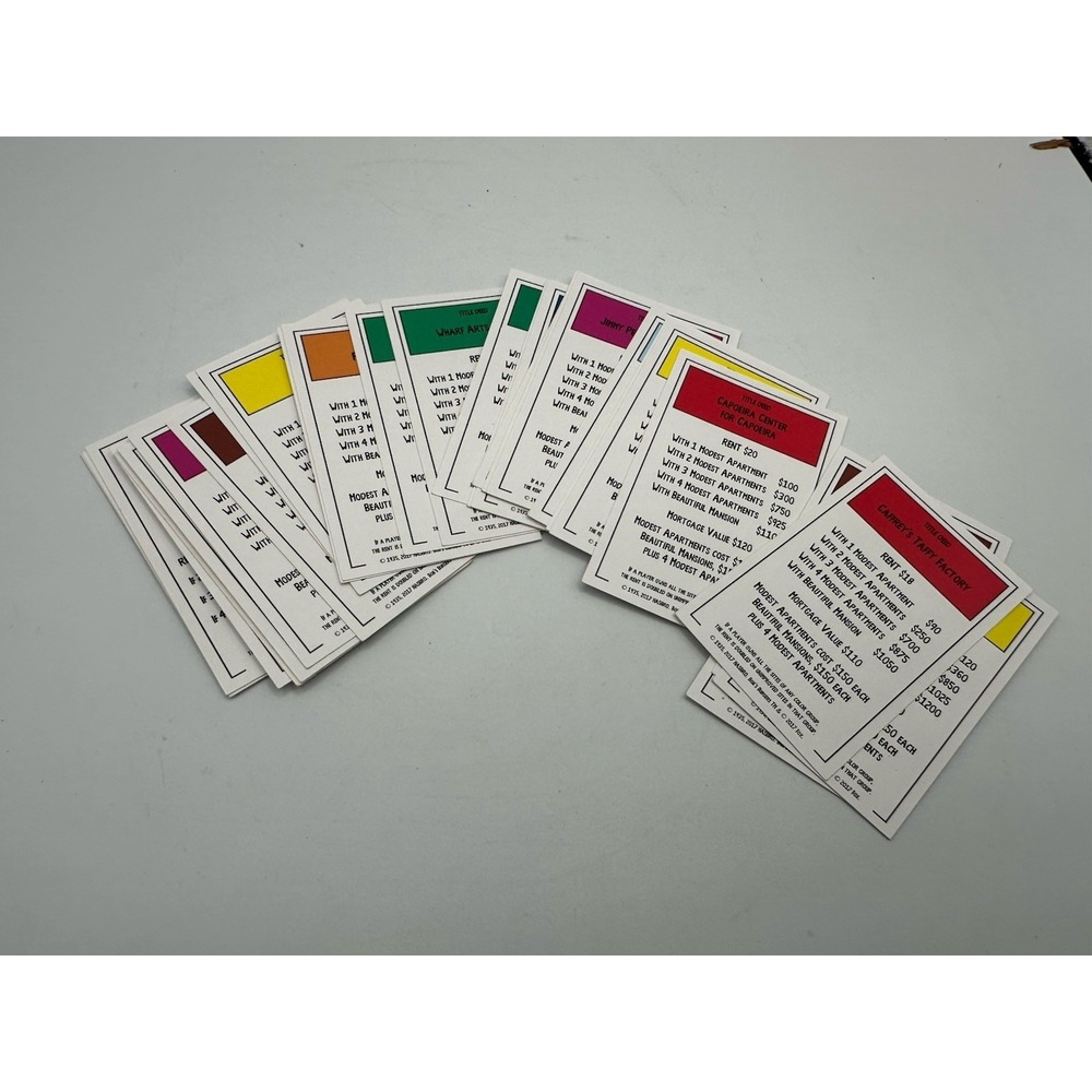 Bob's‎ Burgers Monopoly  board game tv show Property Cards